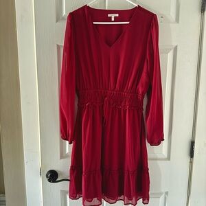 Maurices Red Long Sleeve Dress